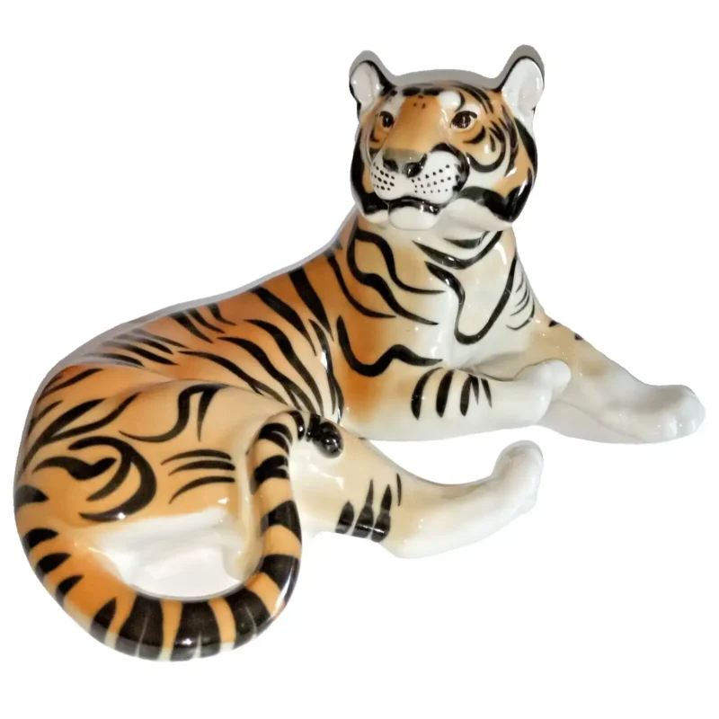 Vintage LOMONOSOV Porcelain Tiger big Figurine
