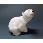 A white bear cub Ceramic Porcelain figurine - Image 2