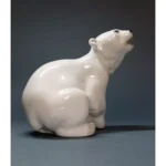 A white bear cub Ceramic Porcelain figurine - Image 3