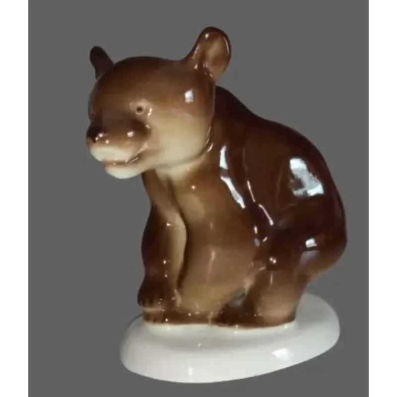 Porcelain "Bear is sitting down" Figurine by LFZ