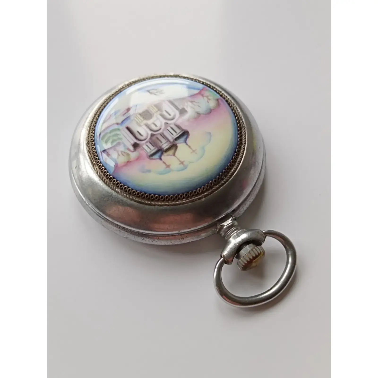 Pocket Watch MOLNIJA 3602 Hand Painted Church _6 Molnija Pocket Watch "Church" - Image 7