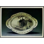 Green Frog Service Oval Compotier by Josiah Wedgwood