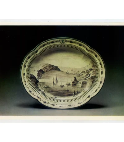 Green Frog Service Oval Compotier by Josiah Wedgwood