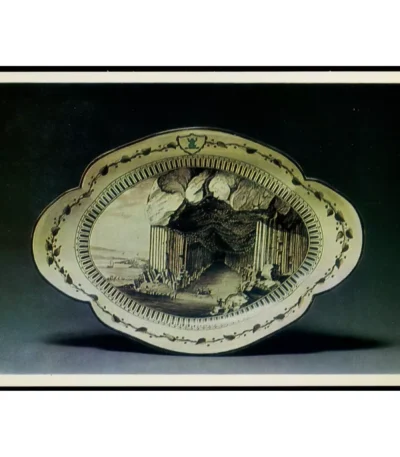 Green Frog Service Oval Compotier by Josiah Wedgwood