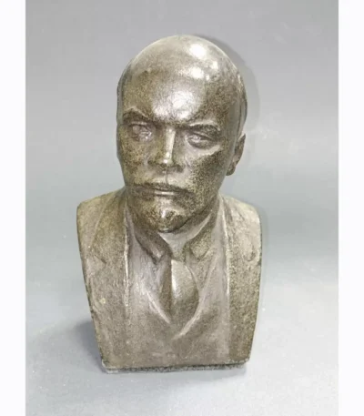 Metal Alloy Bust of V.I. Lenin | Rare Soviet-Era Sculpture