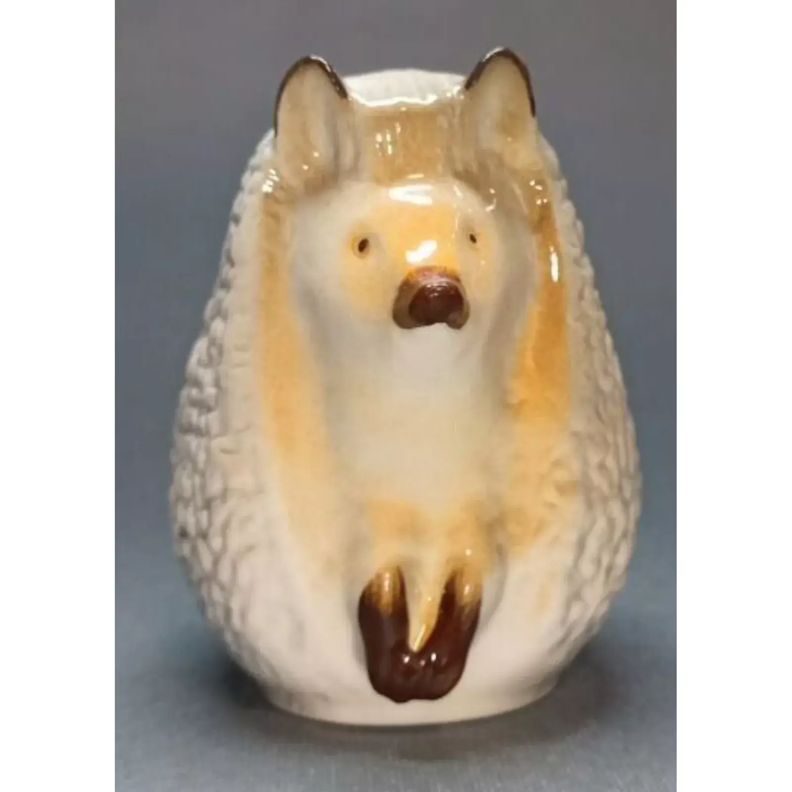 Hand-Painted Porcelain Hedgehog Sculpture - Whimsical and Delightful (11) Hand-Painted Porcelain Hedgehog Figurine