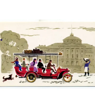 Vintage Postcard Bus (early twentieth century)