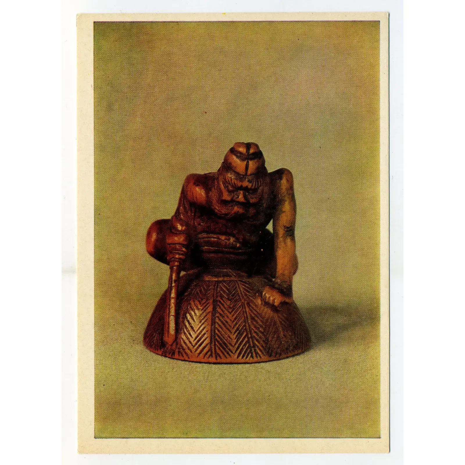 Vintage Postcard Netsuke MASTER HOCKEY Shoiki, demon slayer Shoiki Demon Slayer Netsuke by Master Hokei - Vintage Japanese Art - Image 1