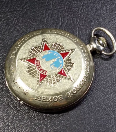Pocket Watch Soviet Victory WW2 Molnija Mechanical