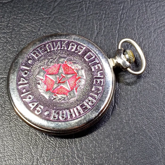 Pocket Watch Soviet Victory WW2 Molnija Mechanical