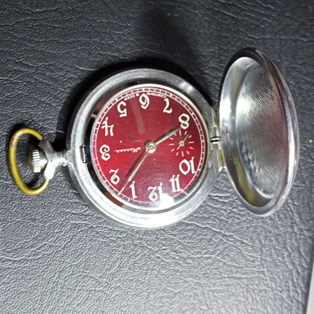 Soviet Vintage Pocket Watch Patriotic War Molnija USSR Mechanical (15) Pocket Watch Patriotic War Molnija
