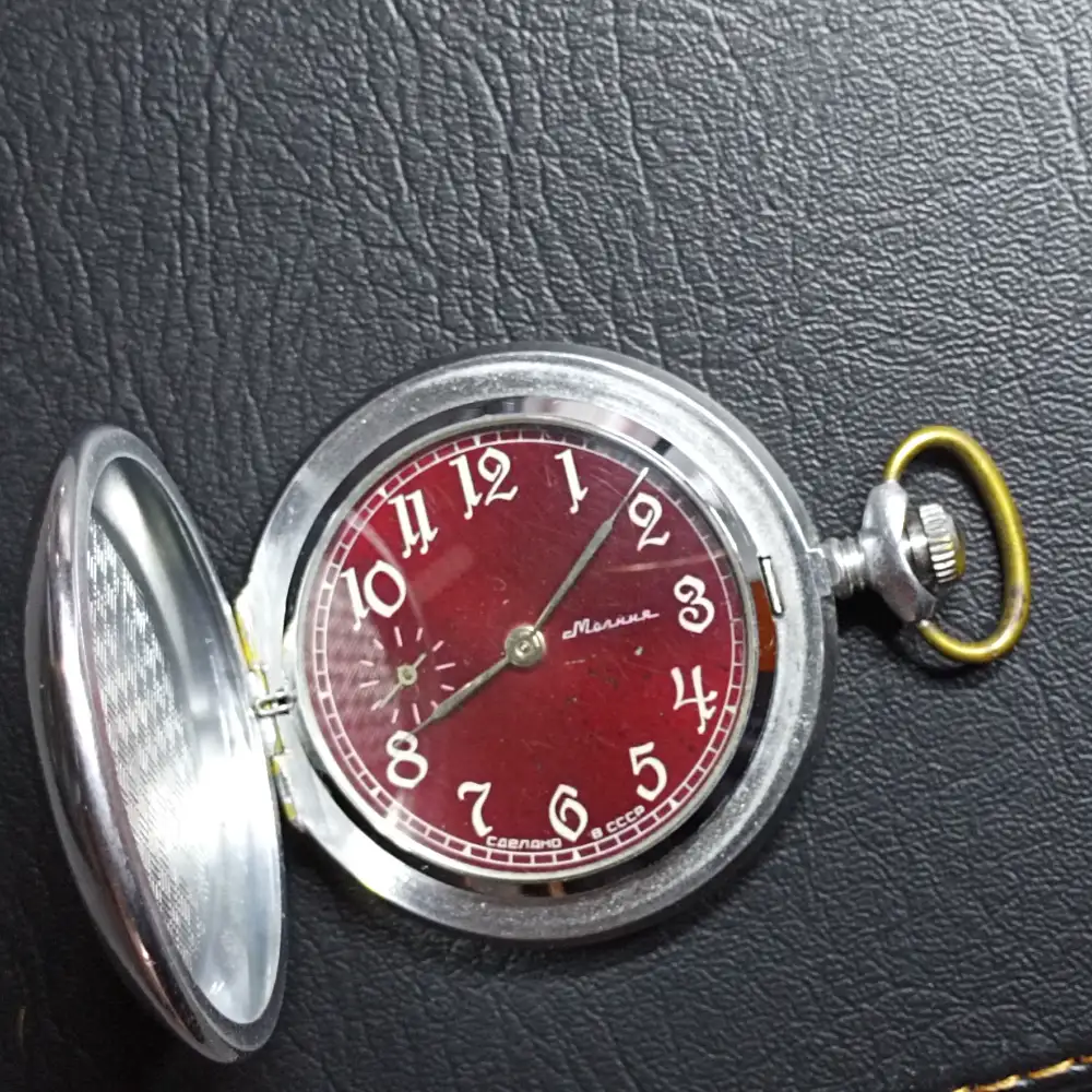 Soviet Vintage Pocket Watch Patriotic War Molnija USSR Mechanical (22) Pocket Watch Patriotic War Molnija