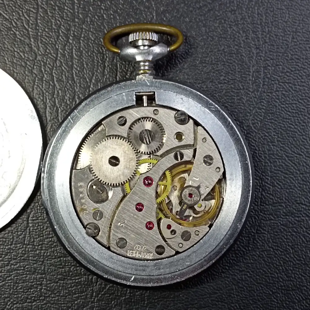 Soviet Vintage Pocket Watch Patriotic War Molnija USSR Mechanical (24) Pocket Watch Patriotic War Molnija