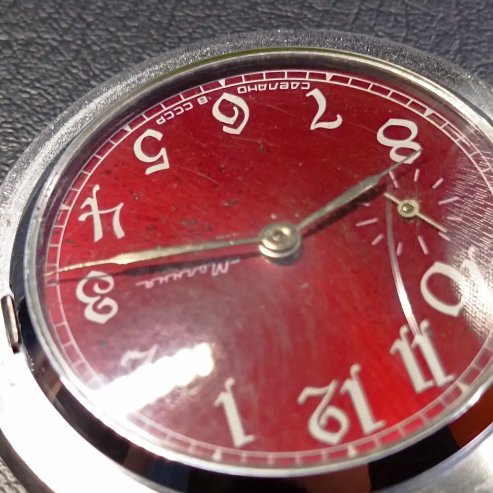 Soviet Vintage Pocket Watch Patriotic War Molnija USSR Mechanical (29) Pocket Watch Patriotic War Molnija
