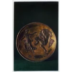 Vintage PostCard Byzantine silver Dish with Silenus and Maenad.